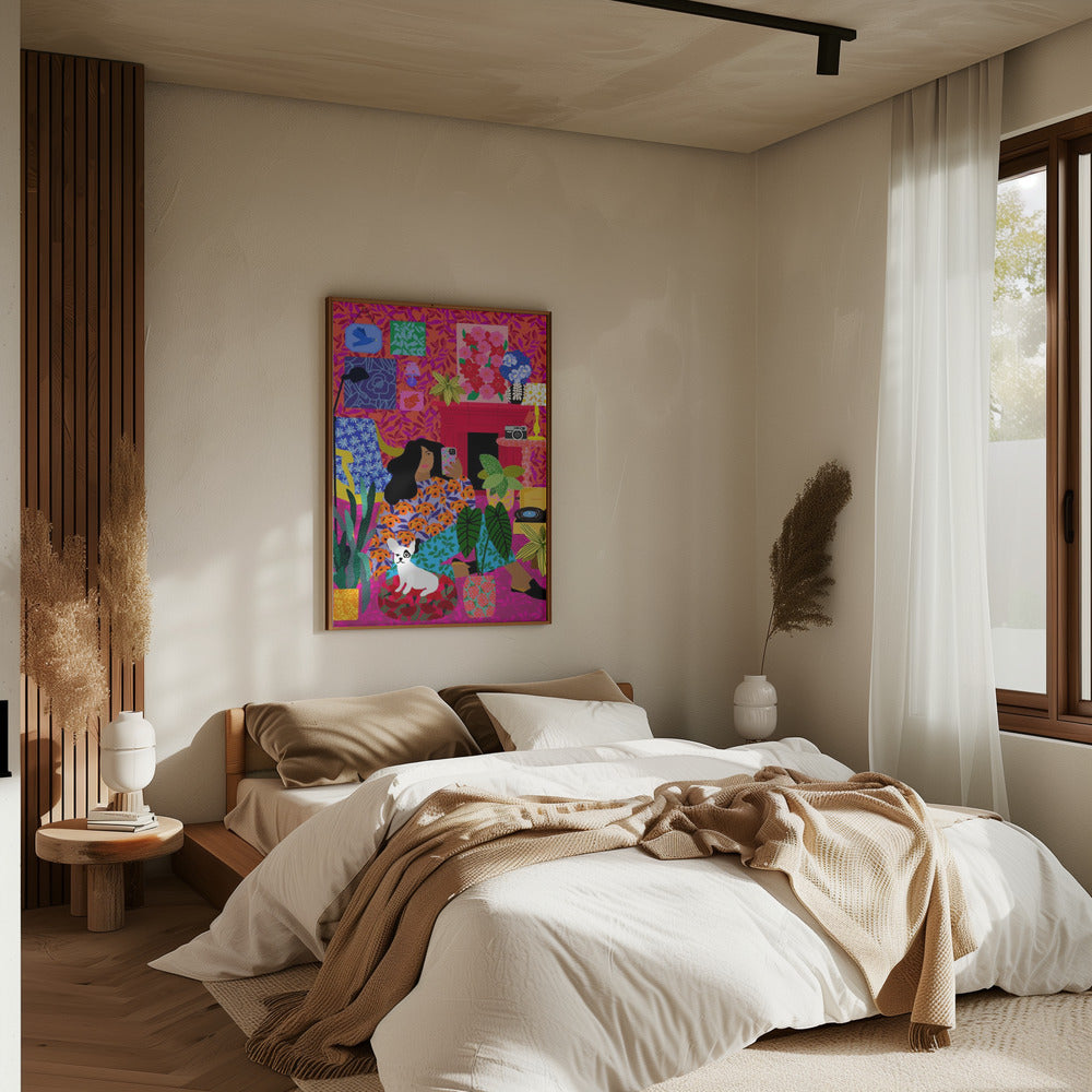9933x14043 Din 83 Taking Selfies of Yourself - Stretched Canvas, Poster or Fine Art Print I Heart Wall Art