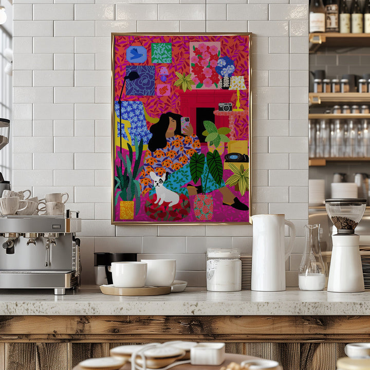 9933x14043 Din 83 Taking Selfies of Yourself - Stretched Canvas, Poster or Fine Art Print I Heart Wall Art