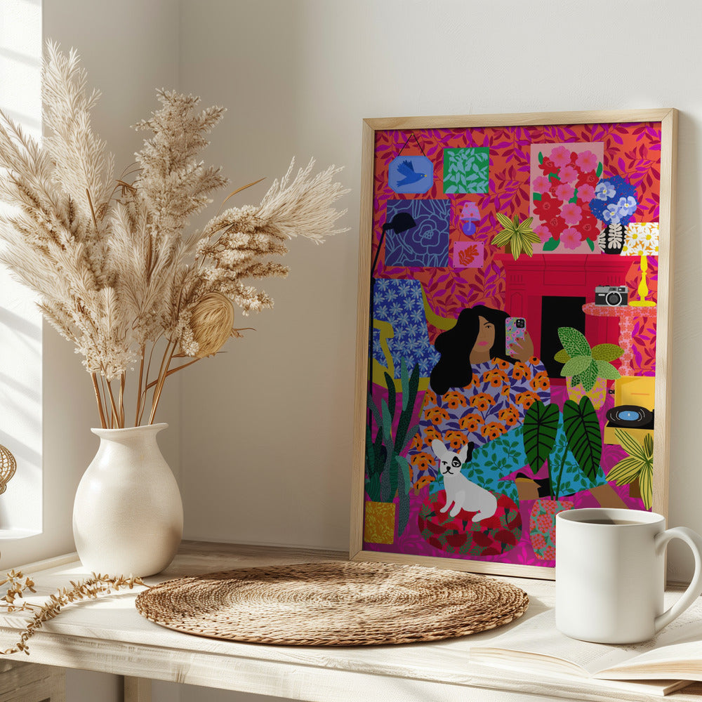 9933x14043 Din 83 Taking Selfies of Yourself - Stretched Canvas, Poster or Fine Art Print I Heart Wall Art
