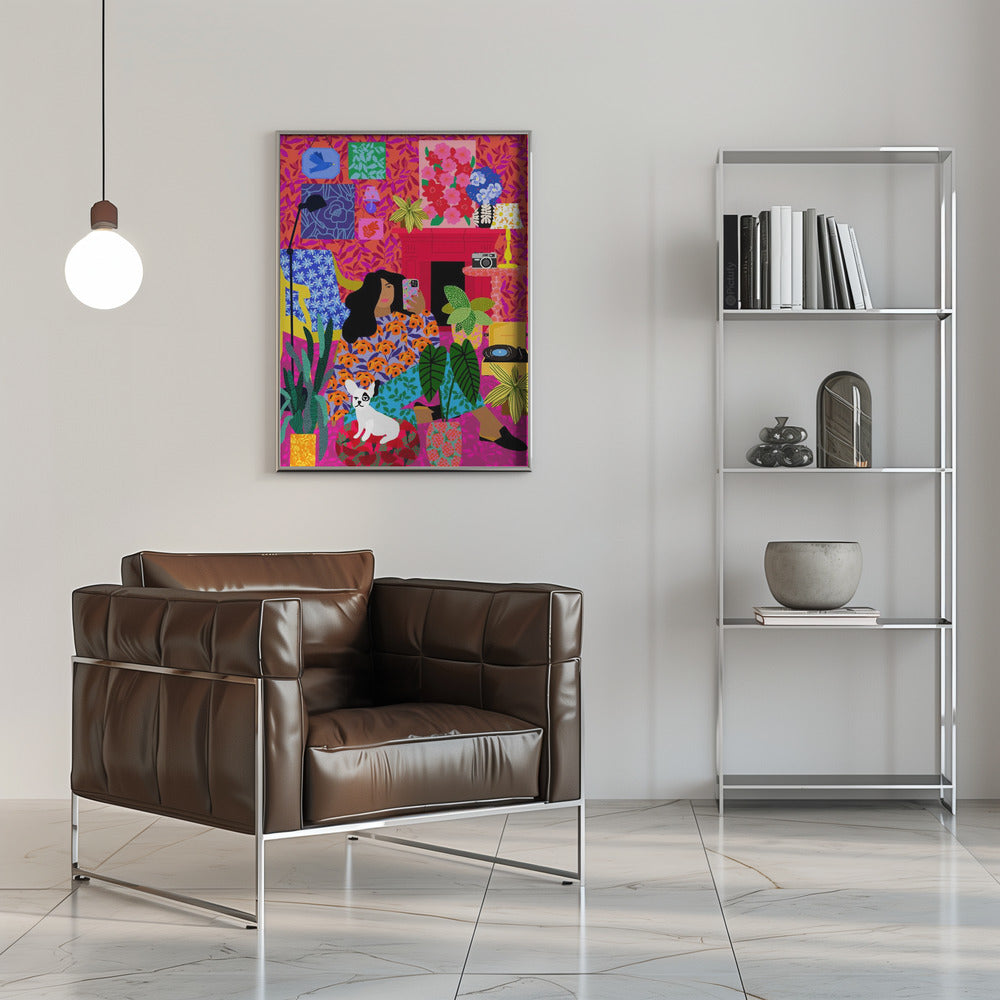9933x14043 Din 83 Taking Selfies of Yourself - Stretched Canvas, Poster or Fine Art Print I Heart Wall Art