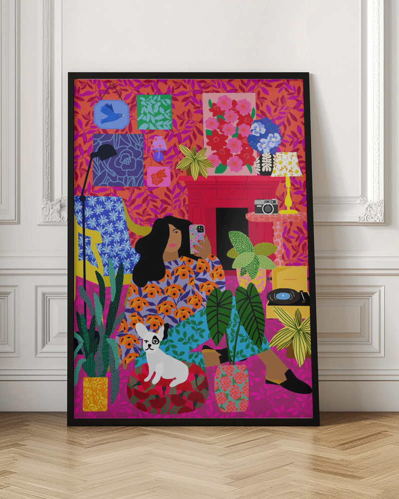 9933x14043 Din 83 Taking Selfies of Yourself - Stretched Canvas, Poster or Fine Art Print I Heart Wall Art