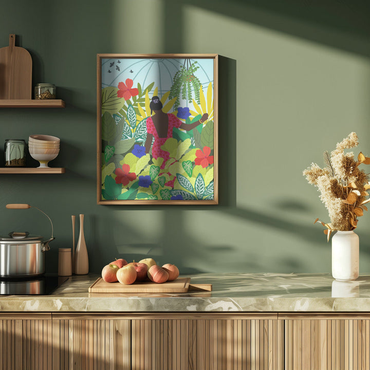 9933x14043 Din 87 Walking In My Greenhouse - Stretched Canvas, Poster or Fine Art Print I Heart Wall Art