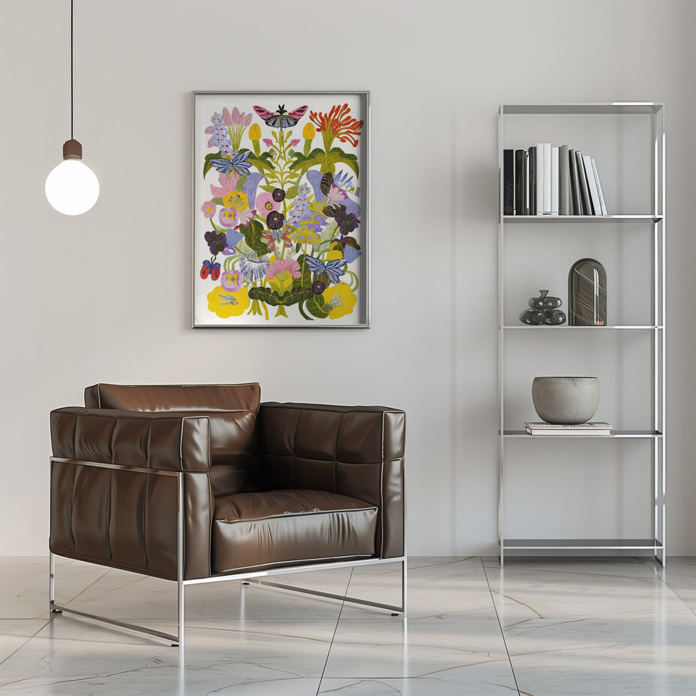 9933x14043 Din Sleeping 143 Abstract Autumn Floral.png - Stretched Canvas, Poster or Fine Art Print I Heart Wall Art