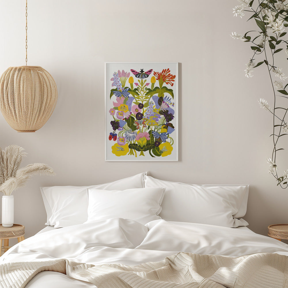 9933x14043 Din Sleeping 143 Abstract Autumn Floral.png - Stretched Canvas, Poster or Fine Art Print I Heart Wall Art