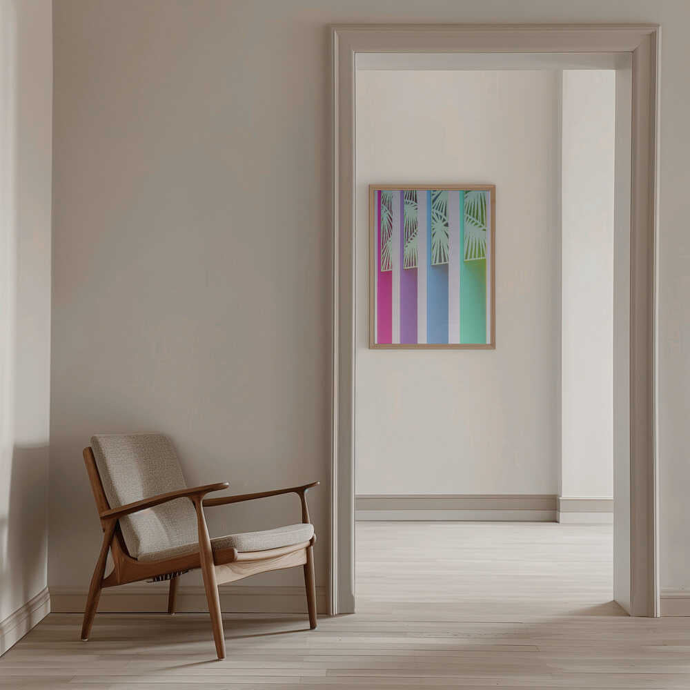 Rainbow Color Wall at The Saguaro - Stretched Canvas, Poster or Fine Art Print - I Heart Wall Art - Poster Print, Canvas Print or Framed Art Print
