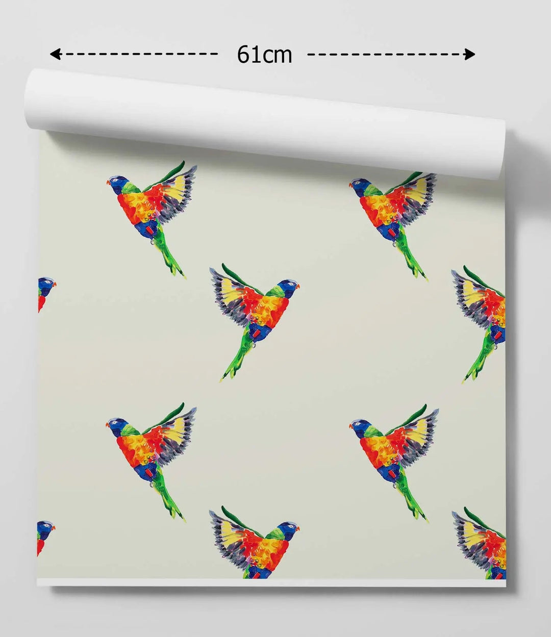 Rainbow Lorikeet by Lucy Hawkins - Peel and Stick Removable Wallpaper I Heart Wall Art Australia 