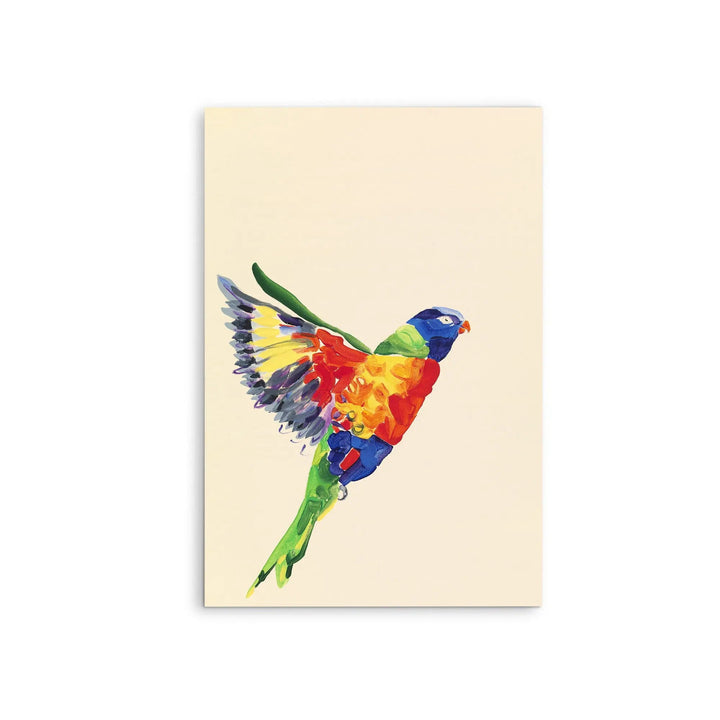 Rainbow Lorikeet by Lucy Hawkins - Stretched Canvas Print or Framed Fine Art Print - Artwork I Heart Wall Art Australia 