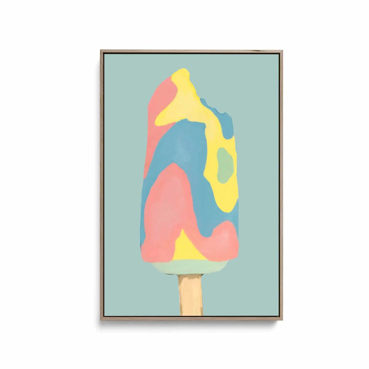 Rainbow Paddlepop - Stretched Canvas Print or Framed Fine Art Print - Artwork I Heart Wall Art Australia 