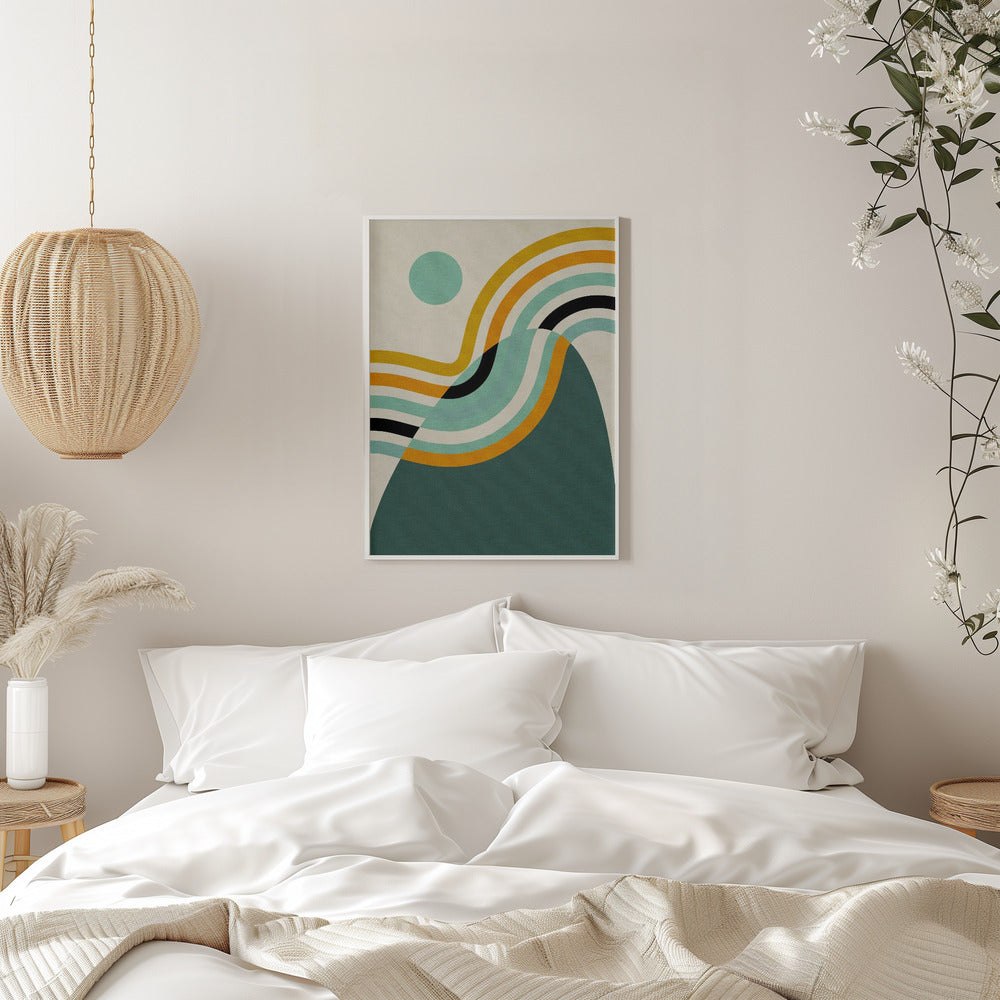 Rainbow Plus Shapes2 - Stretched Canvas, Poster or Fine Art Print I Heart Wall Art