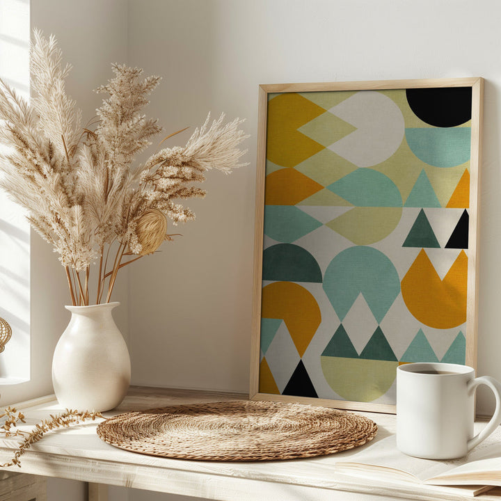 Rainbow Plus Shapes5 - Stretched Canvas, Poster or Fine Art Print I Heart Wall Art
