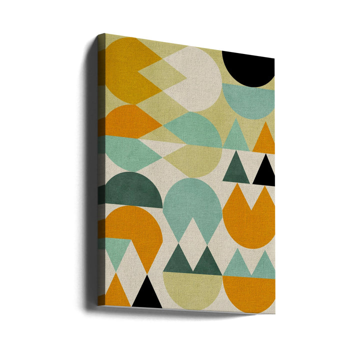Rainbow Plus Shapes5 - Stretched Canvas, Poster or Fine Art Print I Heart Wall Art
