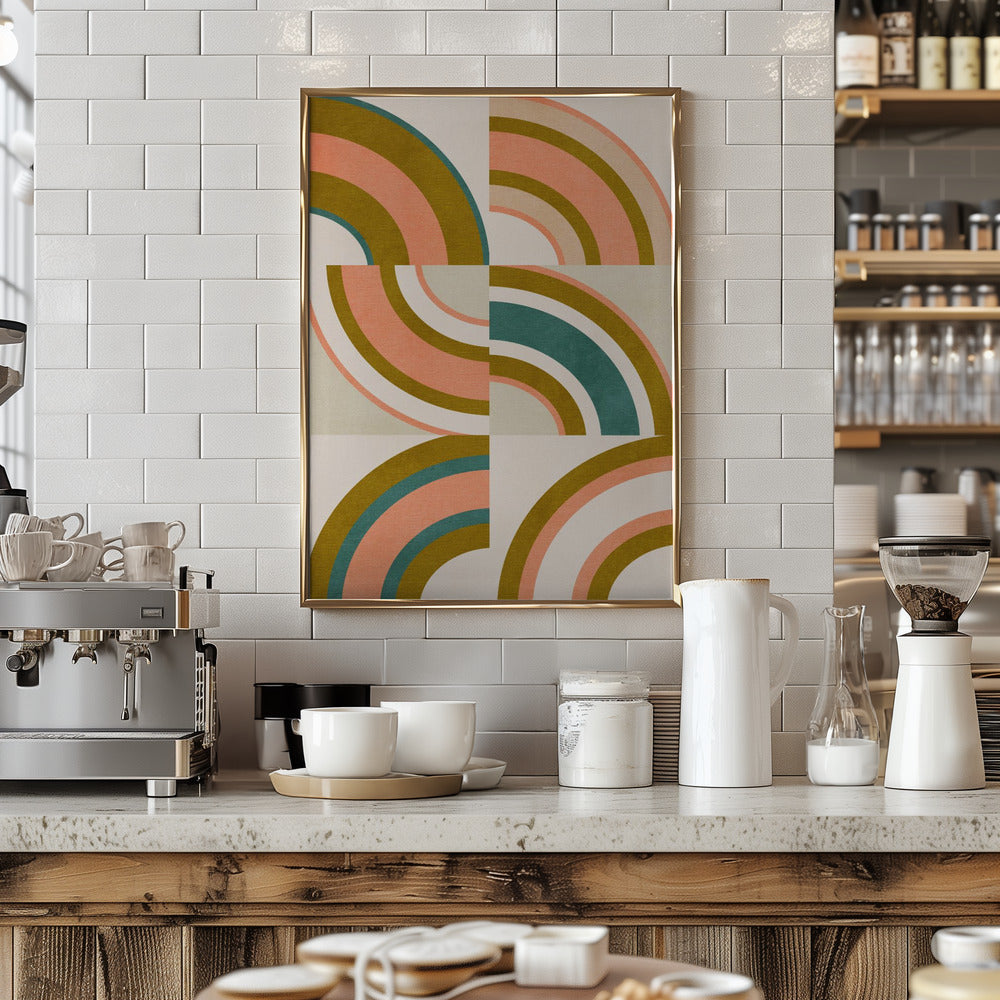 Rainbow Suns 10 - Stretched Canvas, Poster or Fine Art Print I Heart Wall Art