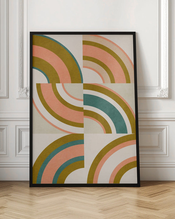 Rainbow Suns 10 - Stretched Canvas, Poster or Fine Art Print I Heart Wall Art