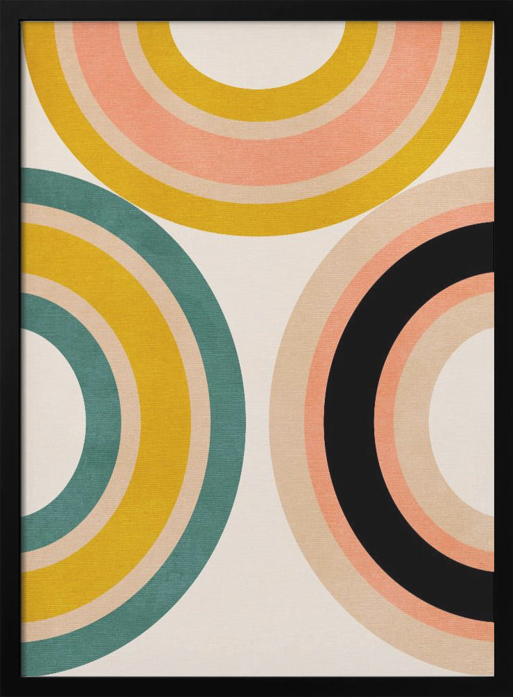 Rainbow Suns 11 Kopie - Stretched Canvas, Poster or Fine Art Print I Heart Wall Art