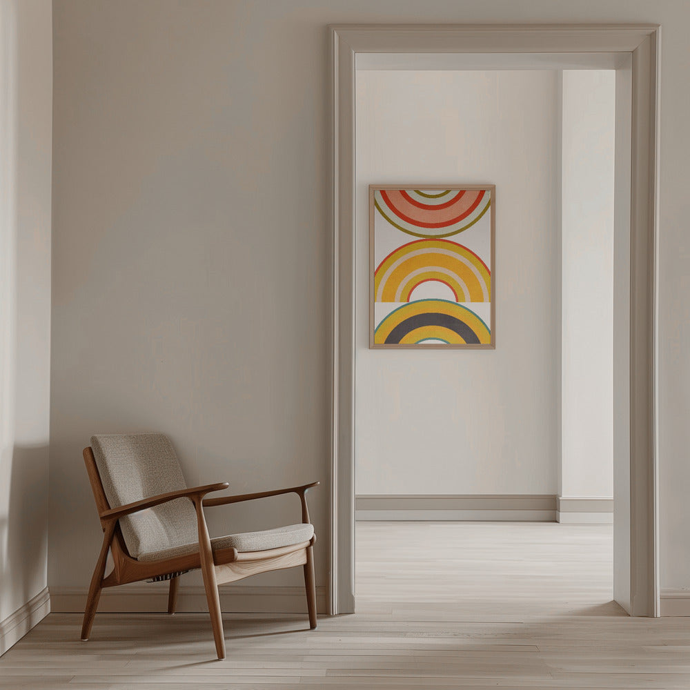 Rainbow Suns 6 - Stretched Canvas, Poster or Fine Art Print I Heart Wall Art
