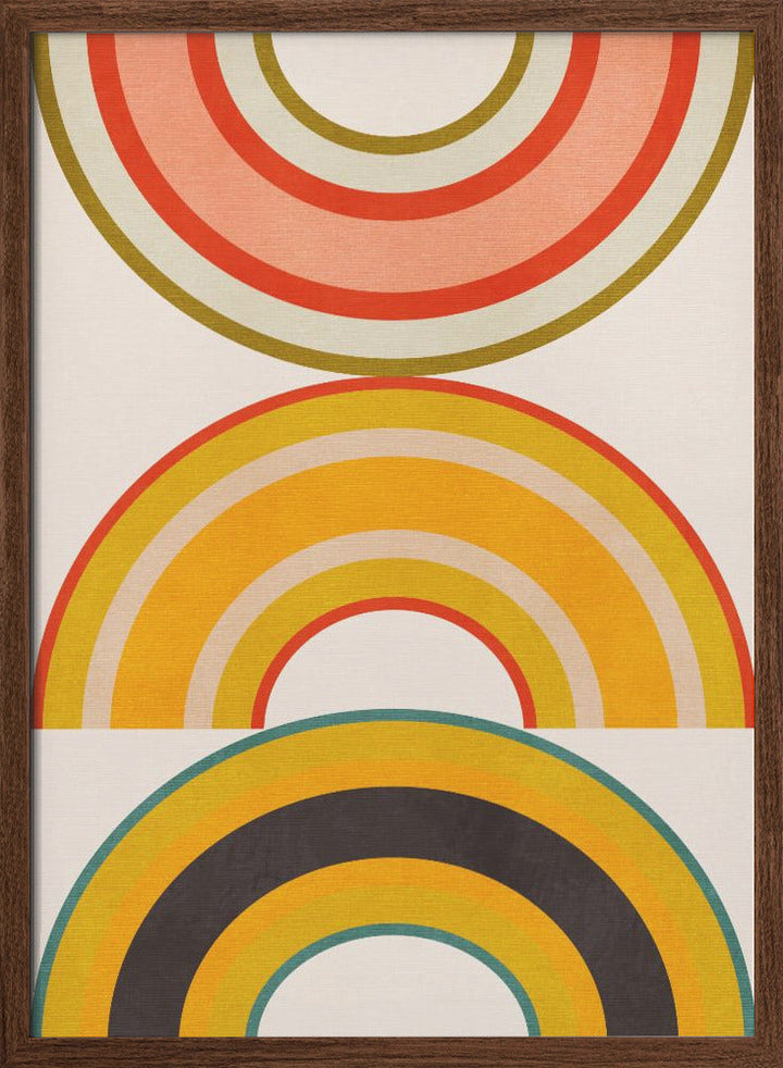 Rainbow Suns 6 - Stretched Canvas, Poster or Fine Art Print I Heart Wall Art