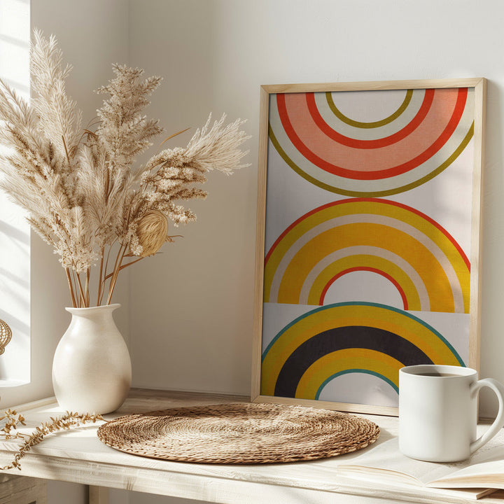 Rainbow Suns 6 - Stretched Canvas, Poster or Fine Art Print I Heart Wall Art