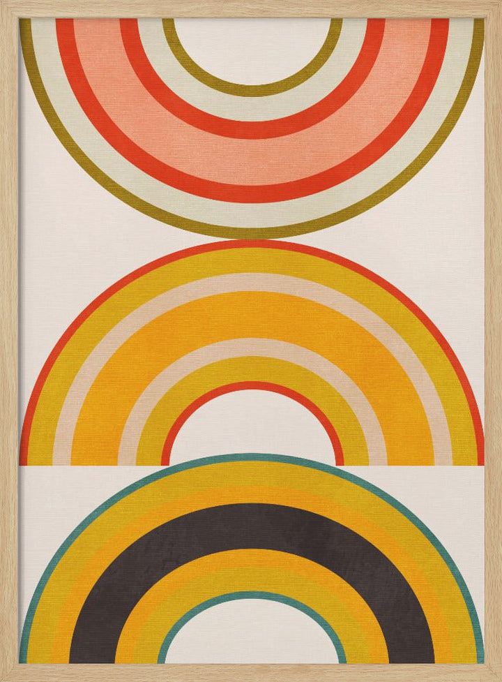 Rainbow Suns 6 - Stretched Canvas, Poster or Fine Art Print I Heart Wall Art