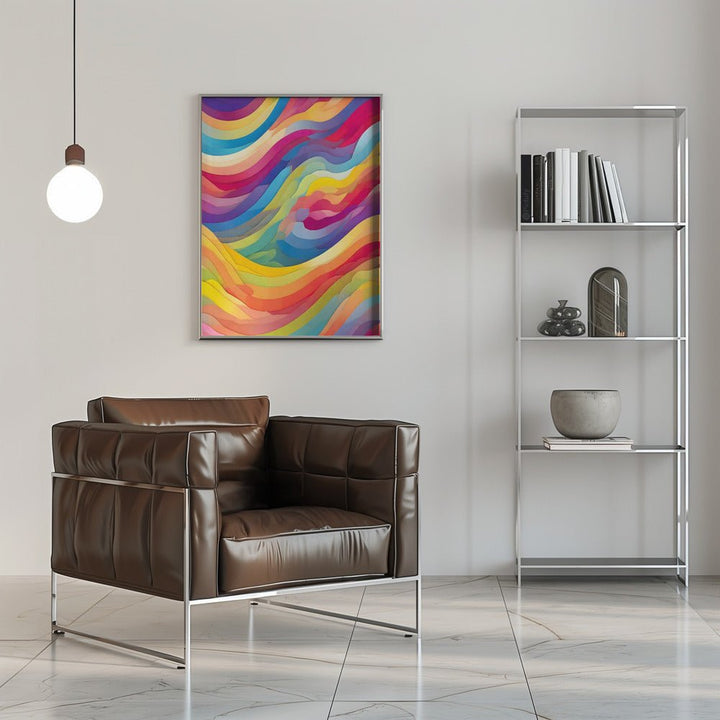 Rainbow Waves - Stretched Canvas or Fine Art Print - I Heart Wall Art - Poster Print, Canvas Print or Framed Art Print