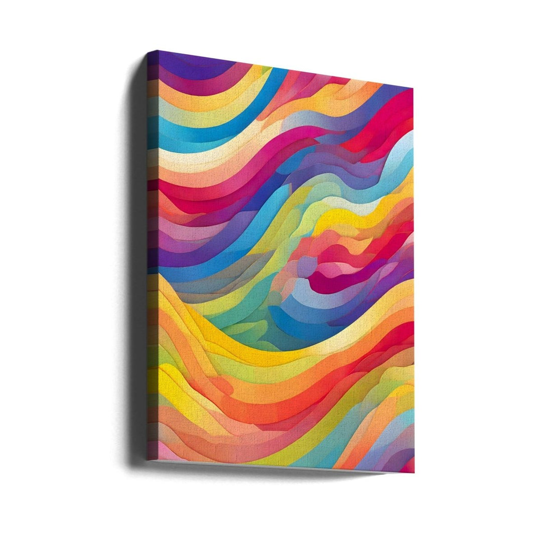 Rainbow Waves - Stretched Canvas or Fine Art Print - I Heart Wall Art - Poster Print, Canvas Print or Framed Art Print
