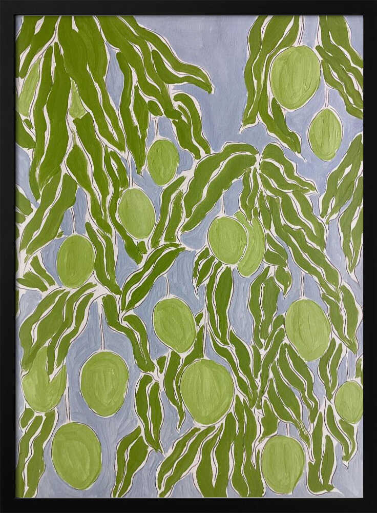 Raw Mango - Stretched Canvas, Poster or Fine Art Print - I Heart Wall Art - Poster Print, Canvas Print or Framed Art Print