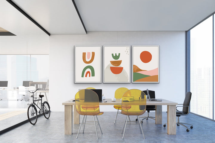 Reckoning Three Piece Geometric Art Print  Set Triptych - I Heart Wall Art