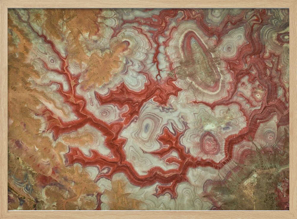 Red Agate Earth - Stretched Canvas, Poster or Fine Art Print - I Heart Wall Art - Poster Print, Canvas Print or Framed Art Print