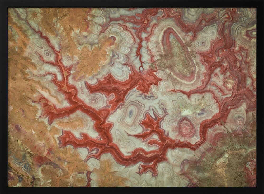 Red Agate Earth - Stretched Canvas, Poster or Fine Art Print - I Heart Wall Art - Poster Print, Canvas Print or Framed Art Print