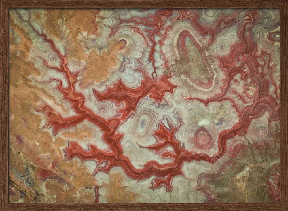 Red Agate Earth - Stretched Canvas, Poster or Fine Art Print - I Heart Wall Art - Poster Print, Canvas Print or Framed Art Print