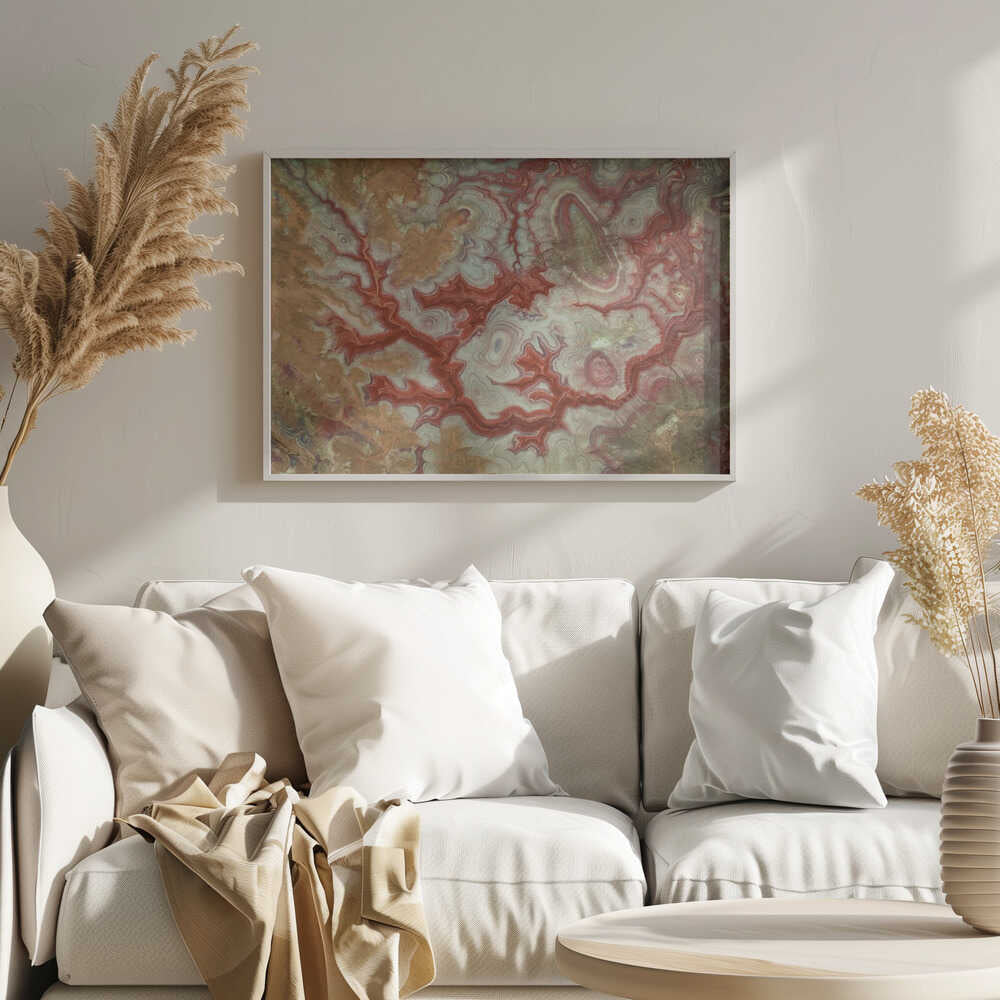 Red Agate Earth - Stretched Canvas, Poster or Fine Art Print - I Heart Wall Art - Poster Print, Canvas Print or Framed Art Print