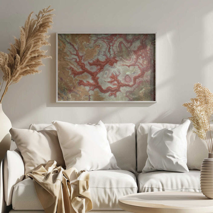 Red Agate Earth - Stretched Canvas, Poster or Fine Art Print - I Heart Wall Art - Poster Print, Canvas Print or Framed Art Print