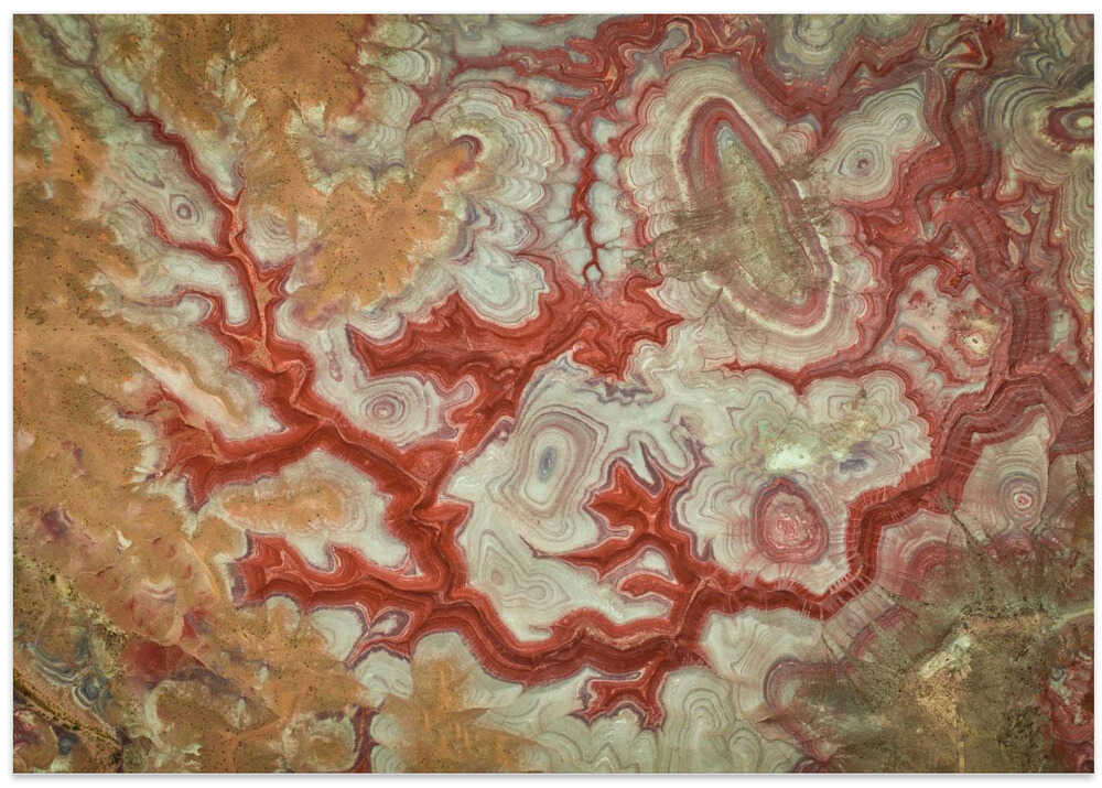 Red Agate Earth - Stretched Canvas, Poster or Fine Art Print - I Heart Wall Art - Poster Print, Canvas Print or Framed Art Print