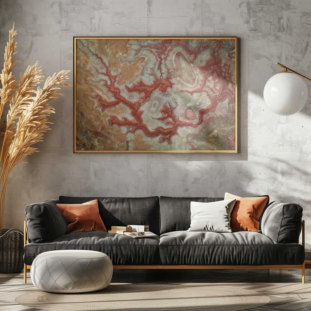 Red Agate Earth - Stretched Canvas, Poster or Fine Art Print - I Heart Wall Art - Poster Print, Canvas Print or Framed Art Print