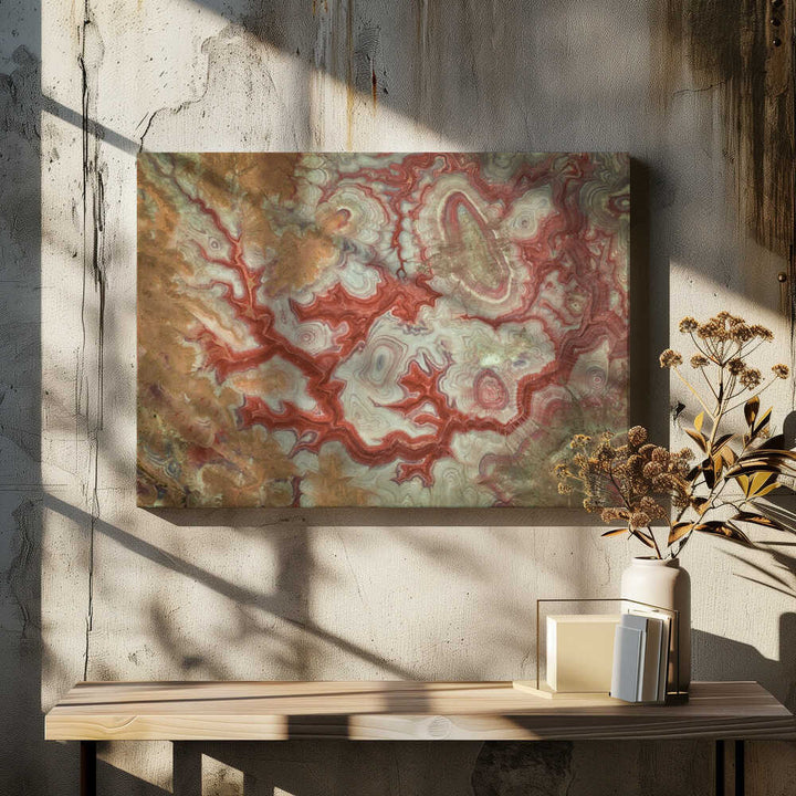 Red Agate Earth - Stretched Canvas, Poster or Fine Art Print - I Heart Wall Art - Poster Print, Canvas Print or Framed Art Print