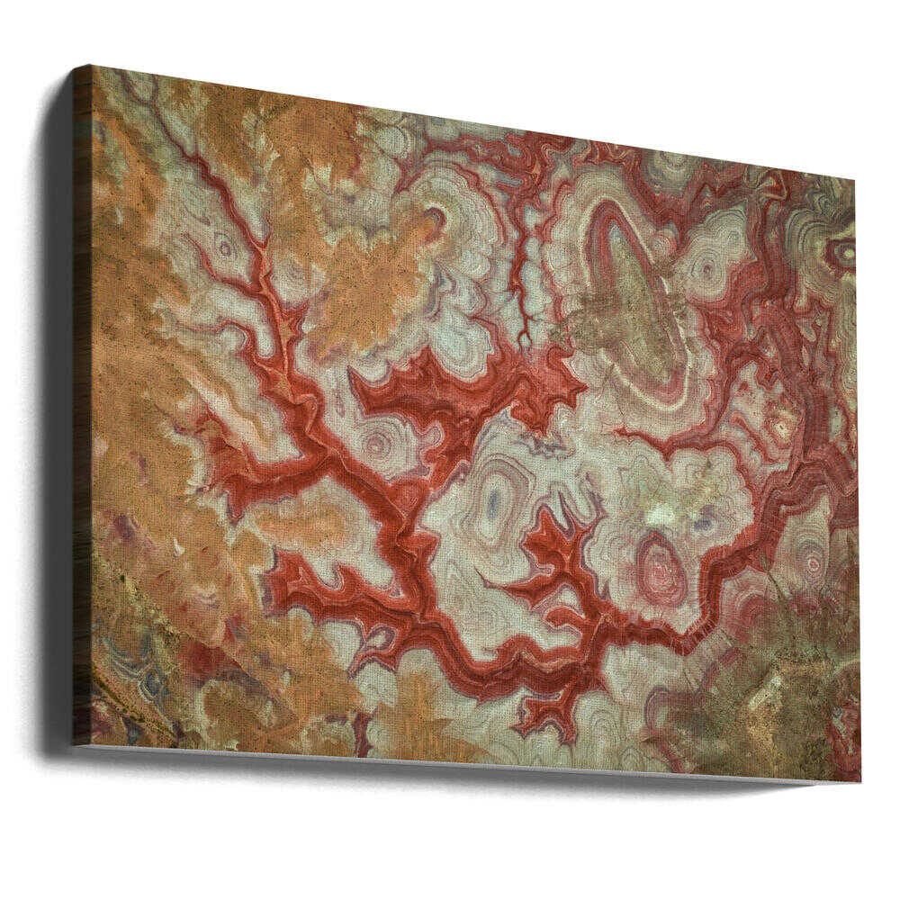 Red Agate Earth - Stretched Canvas, Poster or Fine Art Print - I Heart Wall Art - Poster Print, Canvas Print or Framed Art Print