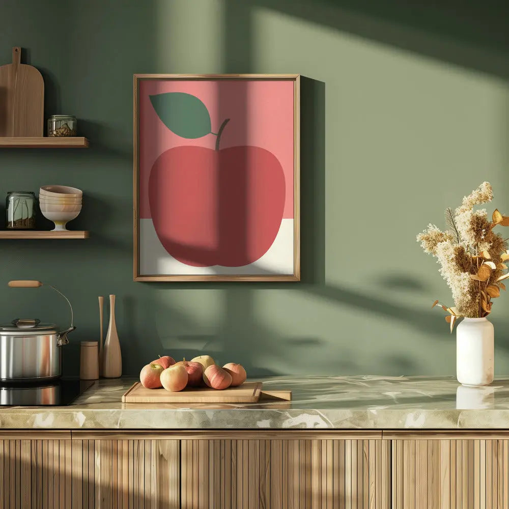 Red Apple - Stretched Canvas, Poster or Fine Art Print I Heart Wall Art