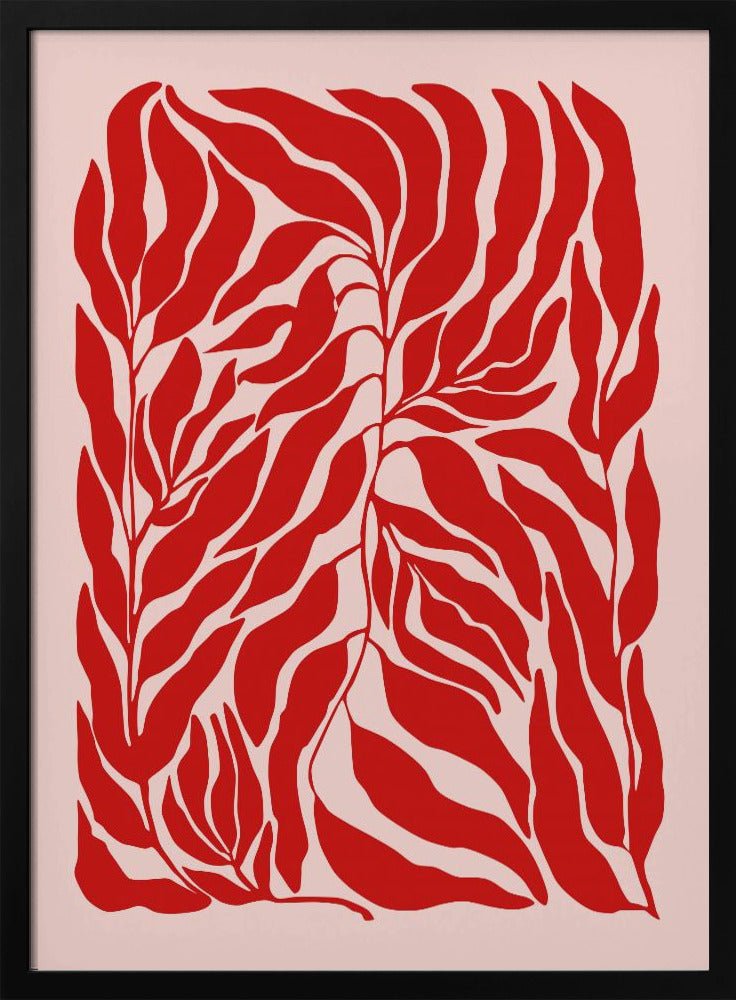 Red Leaf Harmony - Stretched Canvas, Poster or Fine Art Print - I Heart Wall Art - Poster Print, Canvas Print or Framed Art Print