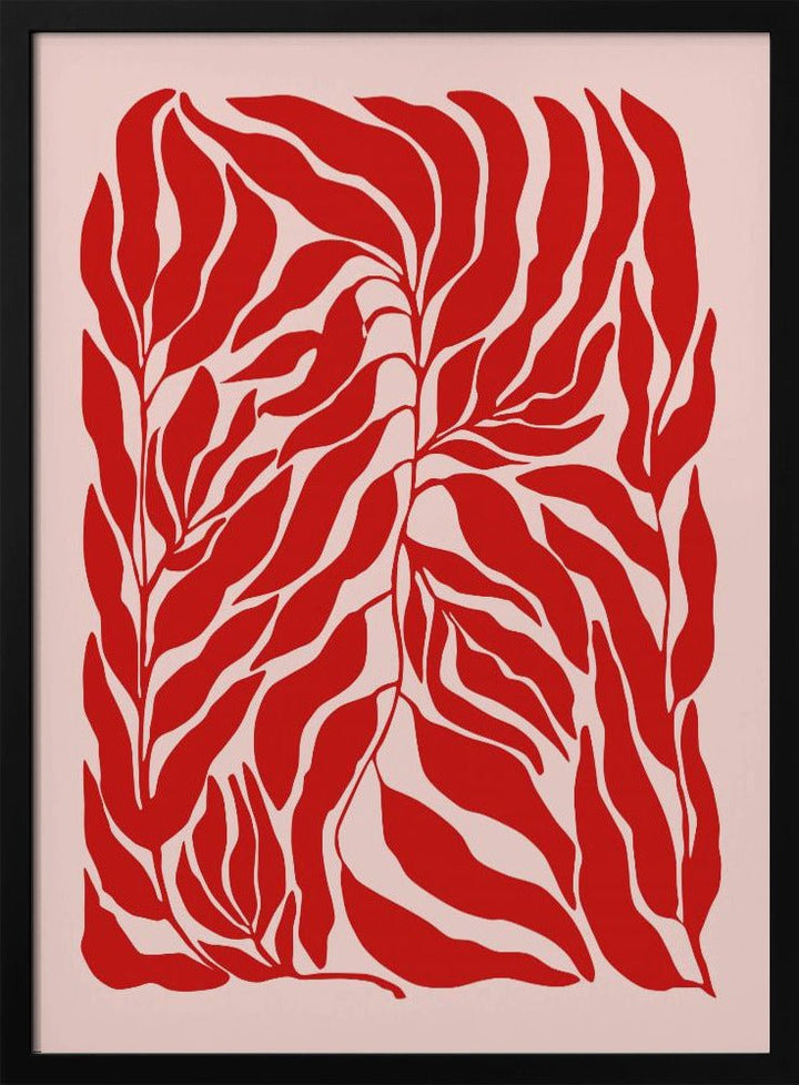 Red Leaf Harmony - Stretched Canvas, Poster or Fine Art Print - I Heart Wall Art - Poster Print, Canvas Print or Framed Art Print