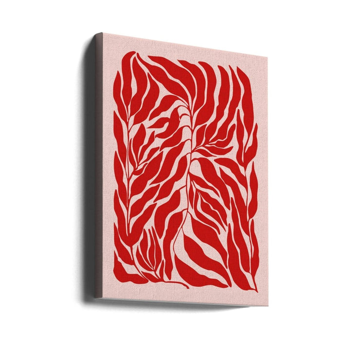 Red Leaf Harmony - Stretched Canvas, Poster or Fine Art Print - I Heart Wall Art - Poster Print, Canvas Print or Framed Art Print