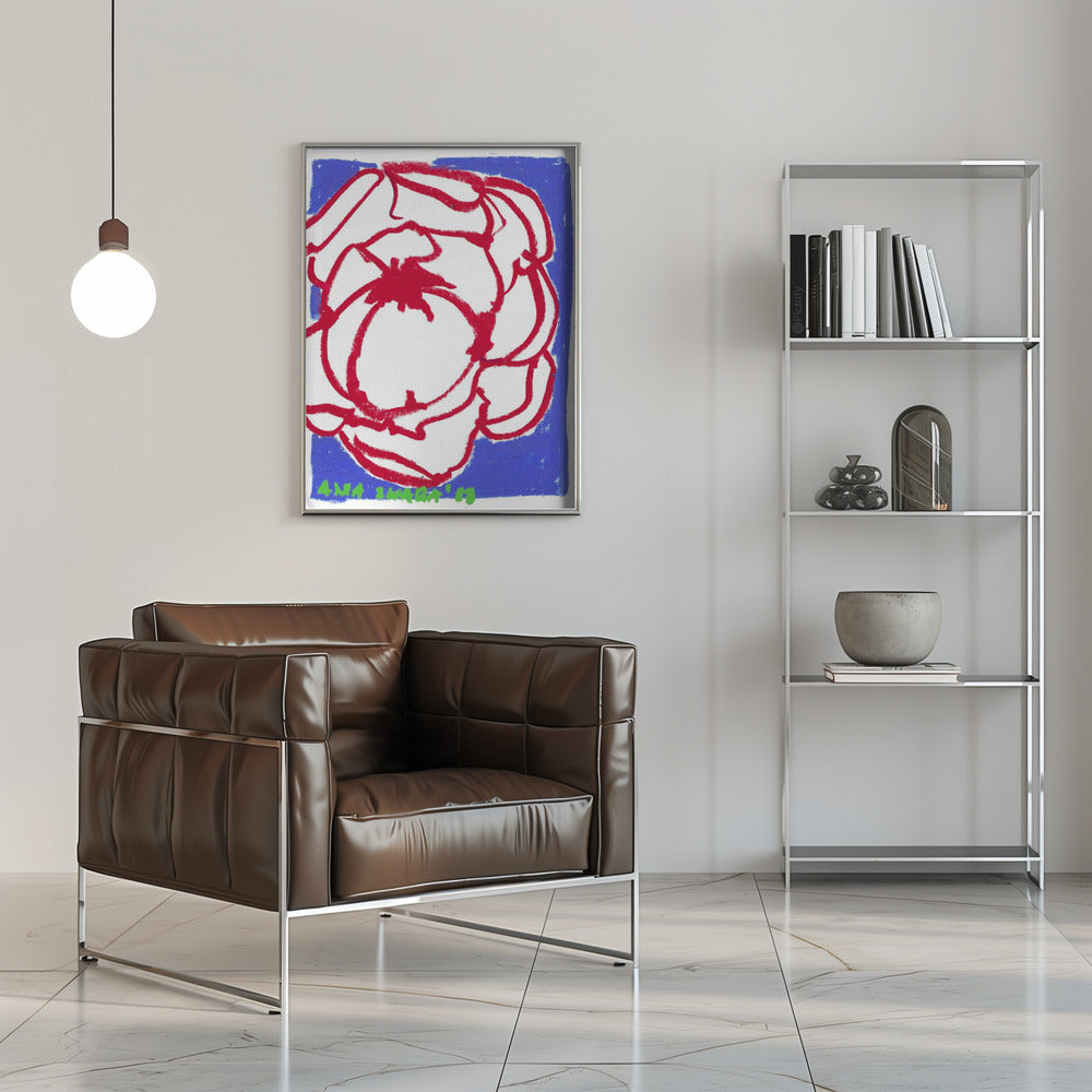 Red Peony - Stretched Canvas, Poster or Fine Art Print I Heart Wall Art
