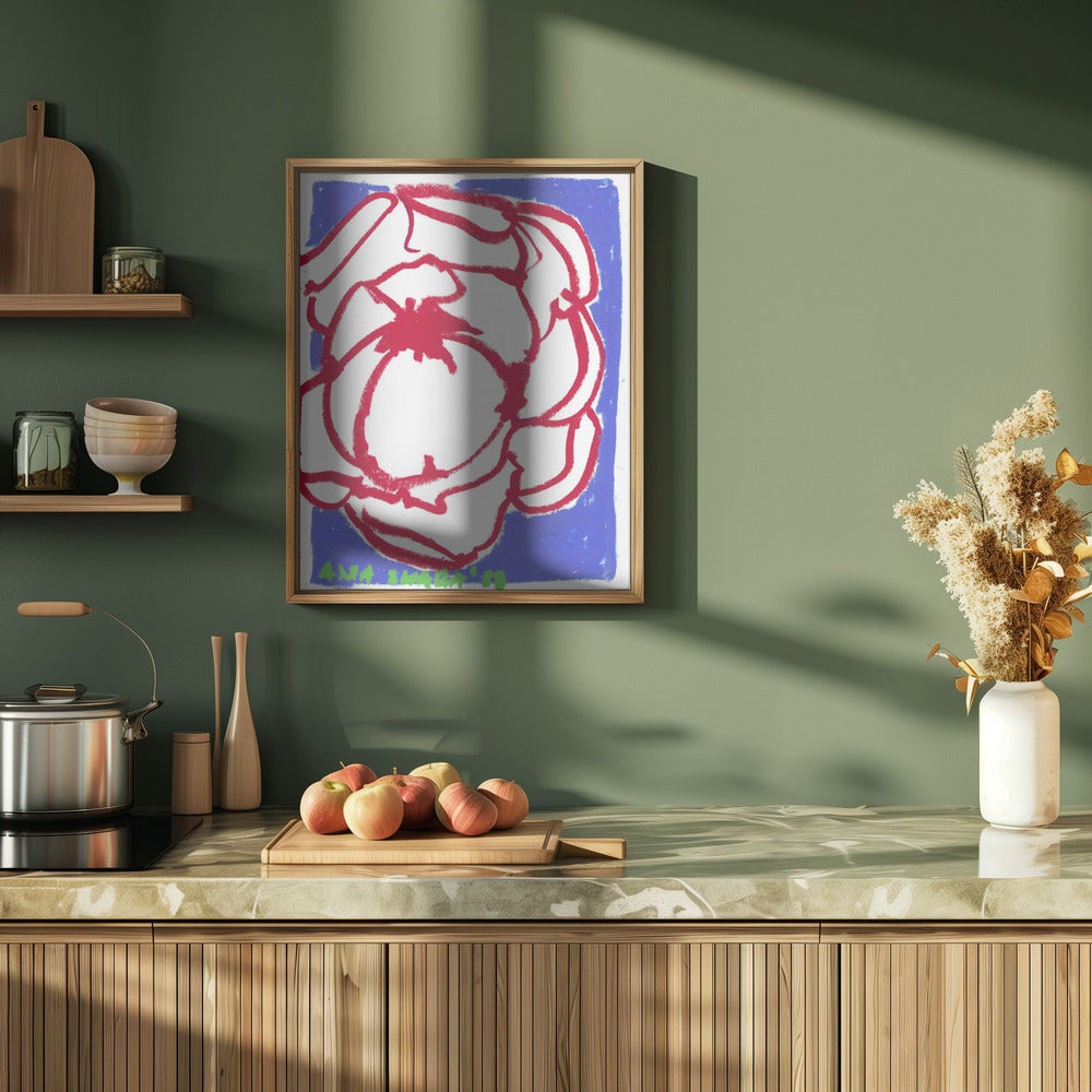 Red Peony - Stretched Canvas, Poster or Fine Art Print I Heart Wall Art