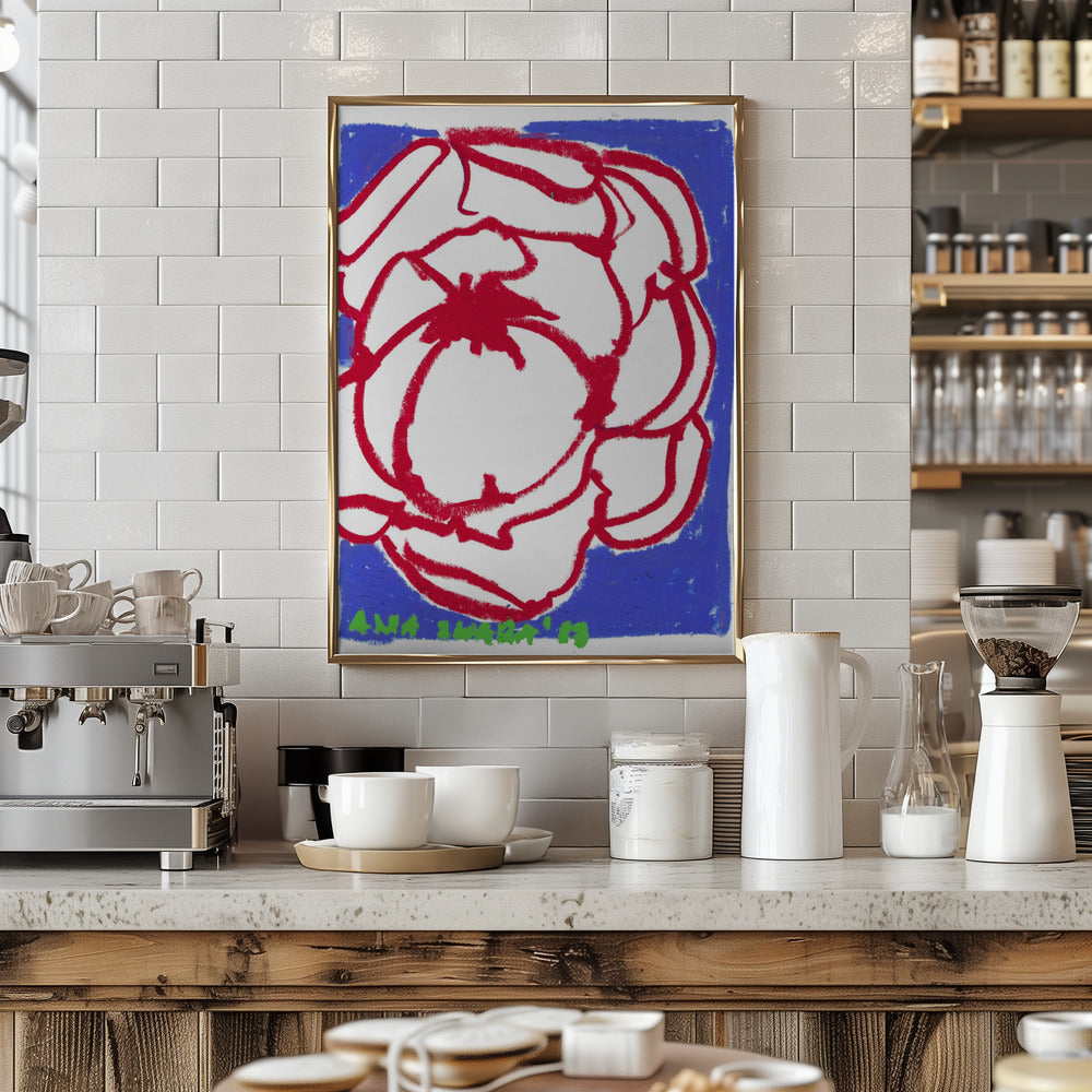 Red Peony - Stretched Canvas, Poster or Fine Art Print I Heart Wall Art