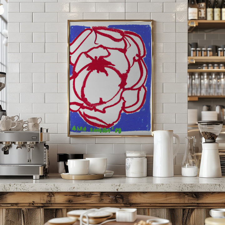 Red Peony - Stretched Canvas, Poster or Fine Art Print I Heart Wall Art