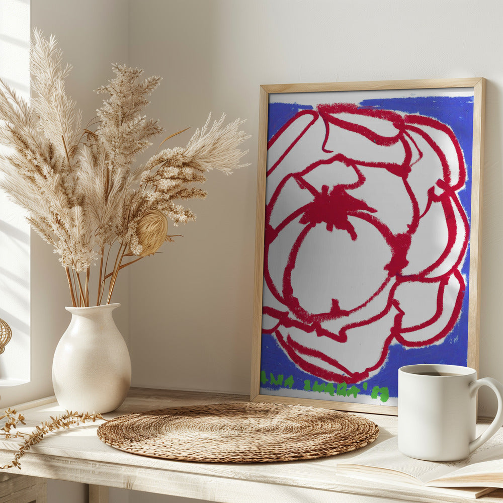Red Peony - Stretched Canvas, Poster or Fine Art Print I Heart Wall Art