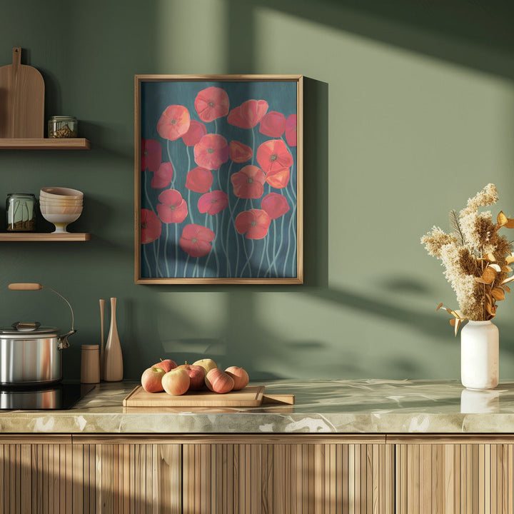 Red poppies - Stretched Canvas, Poster or Fine Art Print I Heart Wall Art
