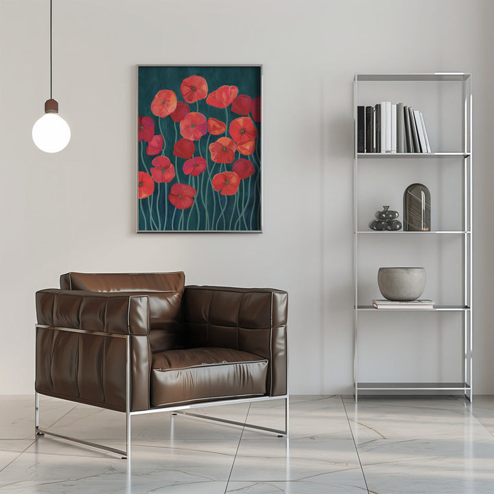 Red poppies - Stretched Canvas, Poster or Fine Art Print I Heart Wall Art