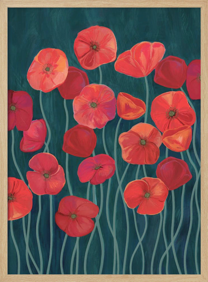 Red poppies - Stretched Canvas, Poster or Fine Art Print I Heart Wall Art