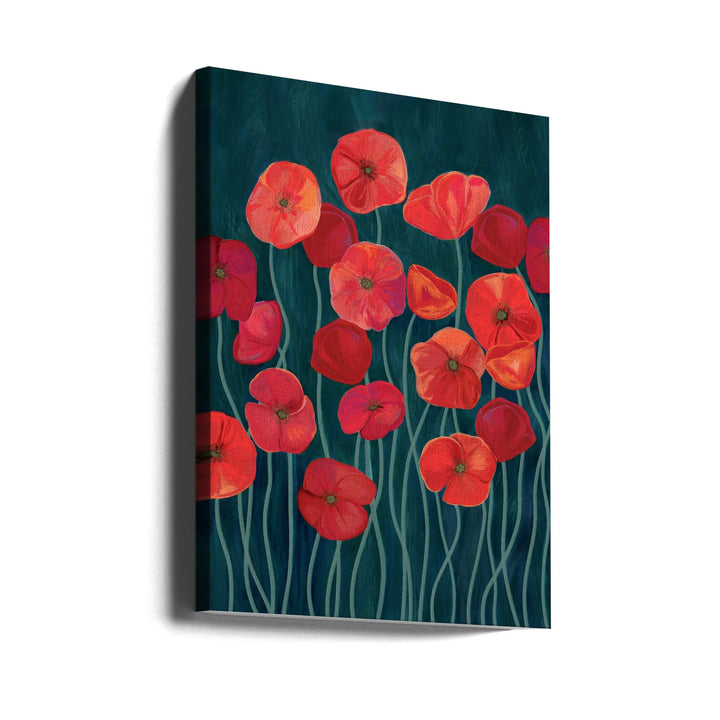 Red poppies - Stretched Canvas, Poster or Fine Art Print I Heart Wall Art