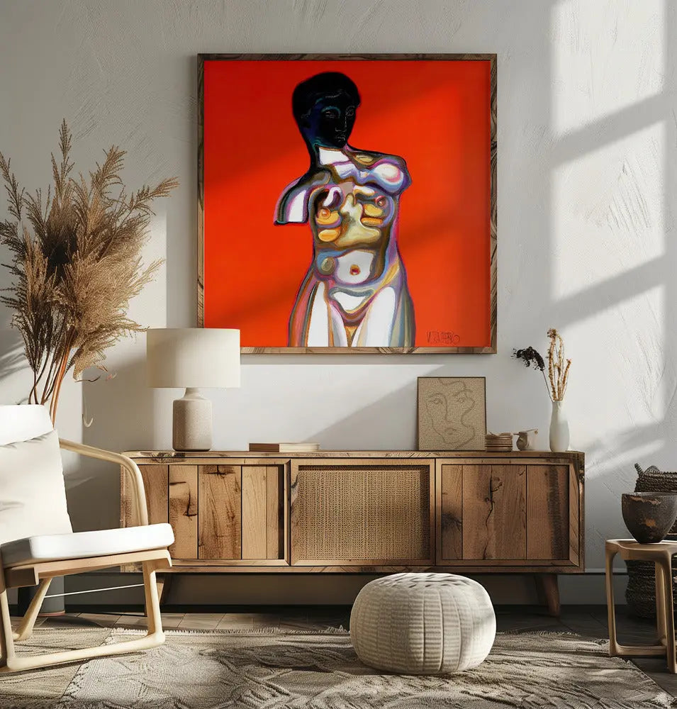 Red Venus - Square Stretched Canvas, Poster or Fine Art Print I Heart Wall Art