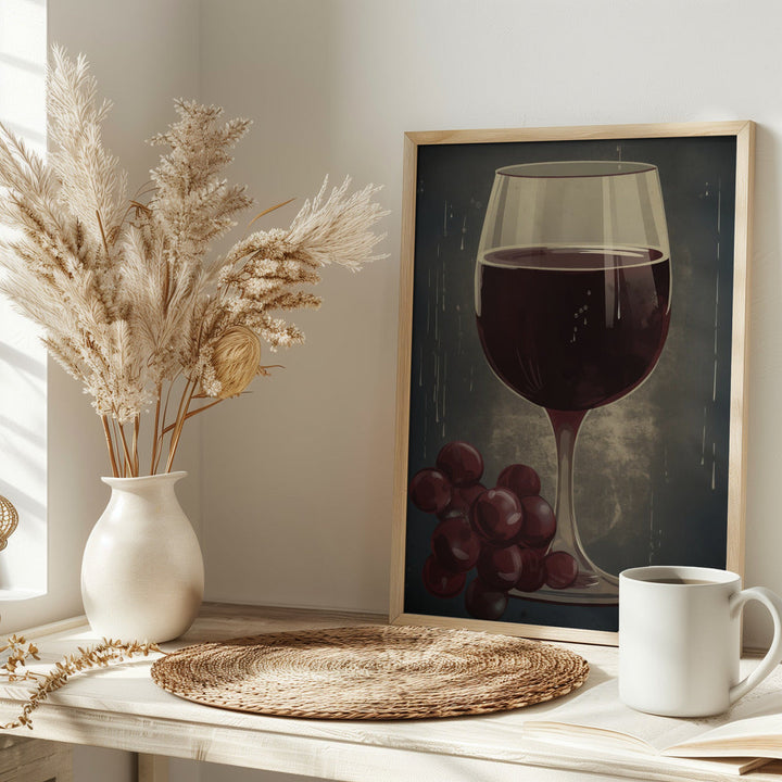 Red Red Wine No 1 - Stretched Canvas, Poster or Fine Art Print I Heart Wall Art